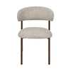 Malin Upholstered Dining Chair with Walnut Metal Legs