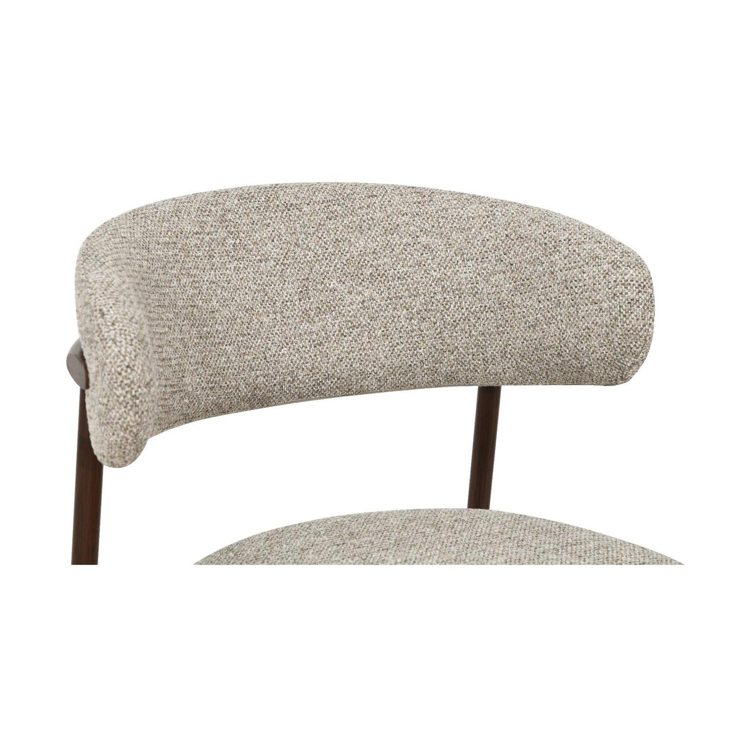 Malin Upholstered Dining Chair with Walnut Metal Legs