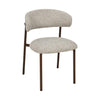 Malin Upholstered Dining Chair with Walnut Metal Legs