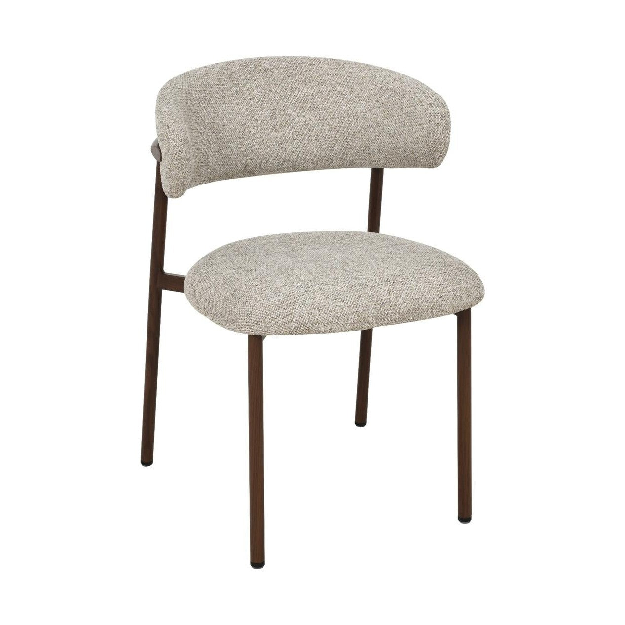 Malin Upholstered Dining Chair with Walnut Metal Legs
