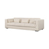 Angled view of the Las Vegas Clive sofa in cream fabric
