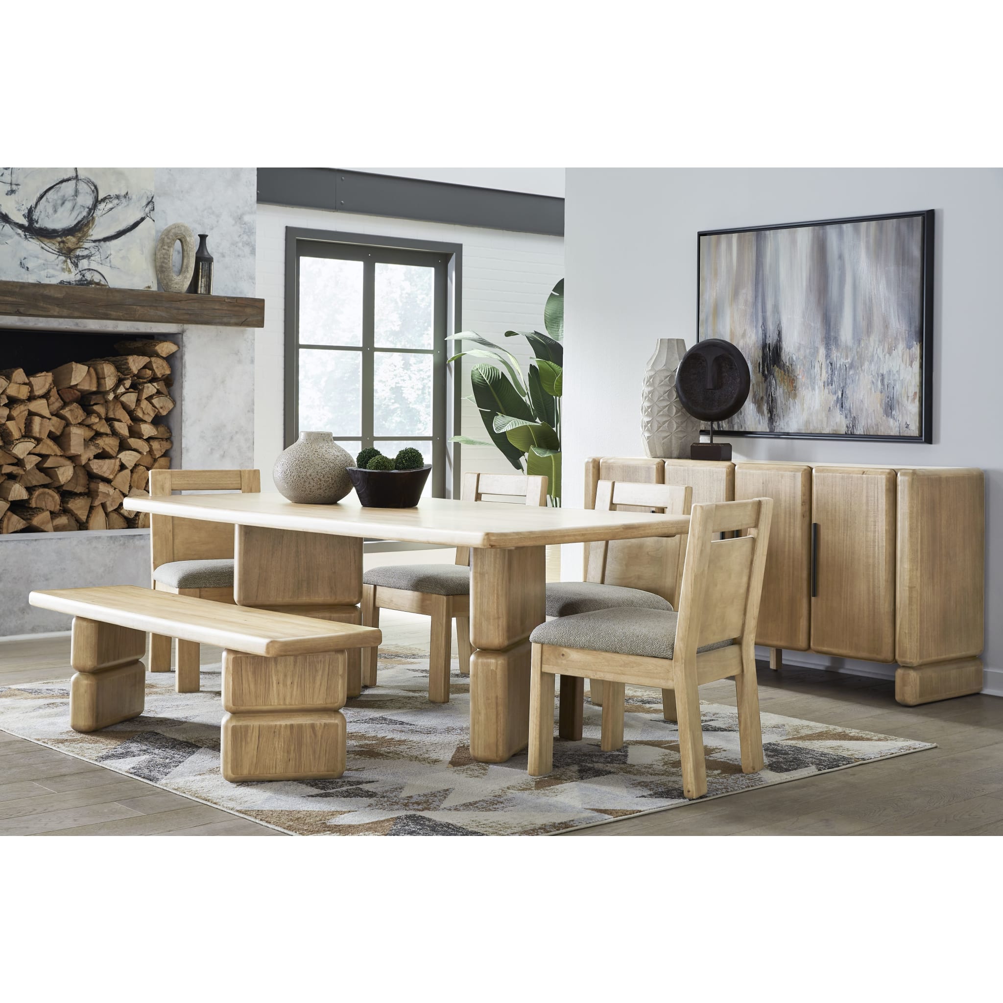 Nelly 4-Door Acacia Wood Sideboard — Lioness Finish