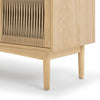 Interior view focusing on the high-quality concealed metal hinges and the internal shelf support