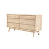 Alternate three-quarter perspective highlighting the horizontal wood planking and light natural finish