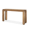 Three-quarter perspective view highlighting the clean lines and sturdy solid wood construction of the Sapphira console