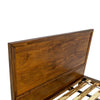Perspective detail shot highlighting the seamless joinery and architectural lines of the upper headboard
