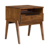 High-angle perspective view showcasing the uniform dark wood grain textures and smooth top surface