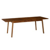 Perspective shot of the Remix table in its compact configuration emphasizing its versatile Scandinavian design