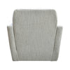 Direct back view demonstrating the seamless upholstery and sturdy wrap-around backrest
