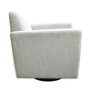 Side profile showcasing the clean vertical lines and deep seating depth of the Cooper armchai