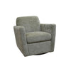 Front angled view of the Cooper chair variant in a heathered grey woven fabric