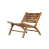 D-Bodhi Caterpillar Beetle chair with teak frame and woven rattan angled view