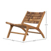 D-Bodhi Caterpillar Beetle chair with teak frame and woven rattan with dimensions