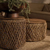 Lifestyle shot of D-Bodhi Knut side table in a cozy living room with a reading nook