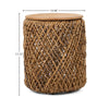 Front view of D-Bodhi Knut side table with symmetrical drum shape