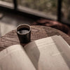 Detailed close up of natural woven rope texture on D-Bodhi Knut basket table