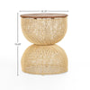 D-Bodhi Wave side table dimension guide showing height and diameter
