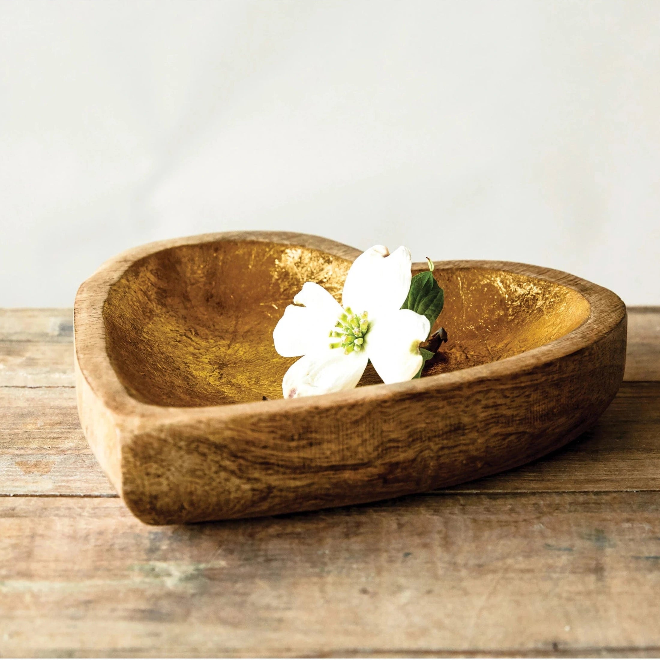 Decorative Mango Wood Heart Bowl