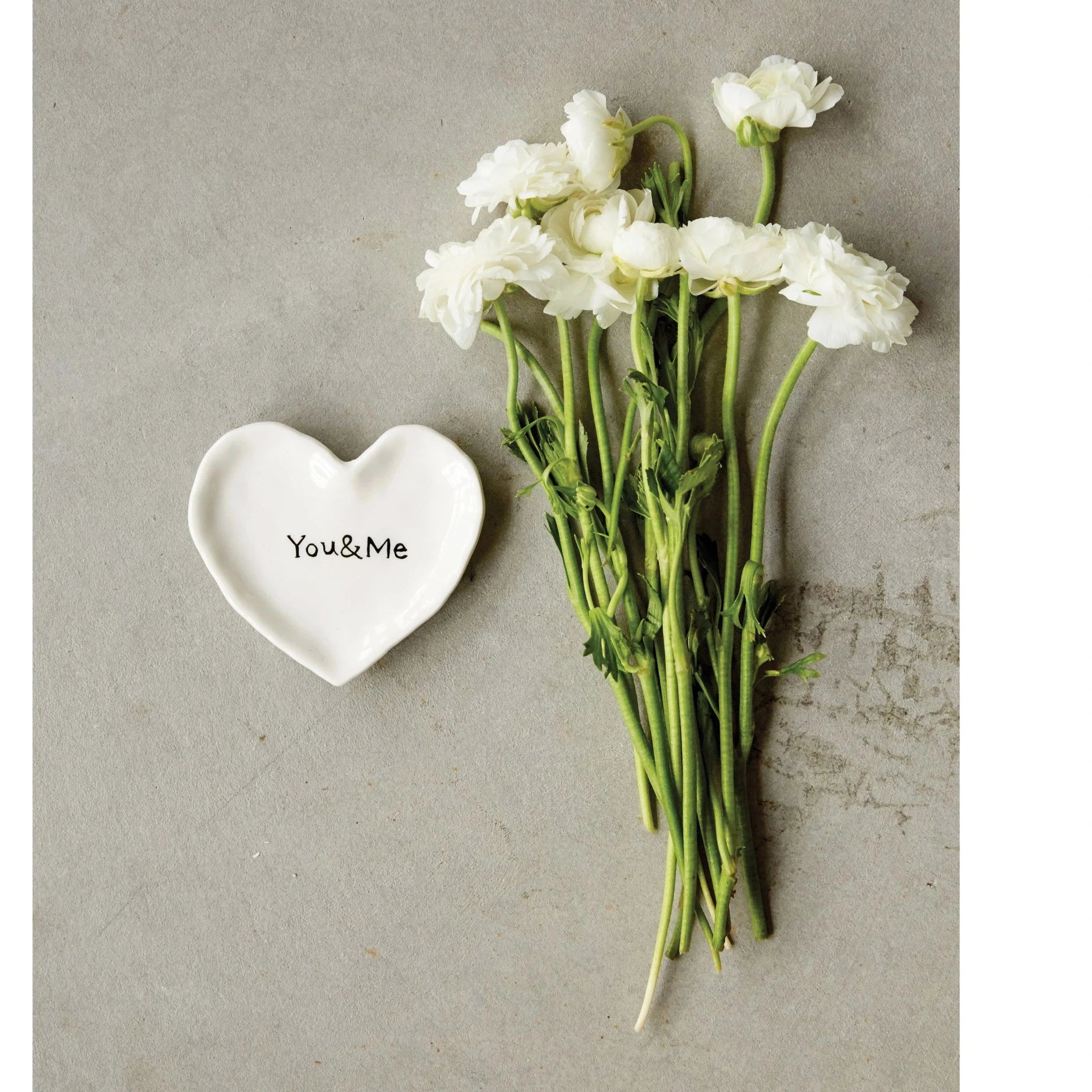 You and Me Ceramic Heart Dish