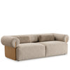 Clean front view of Dahlia 3 Seater Fabric Sofa in modern minimalist style