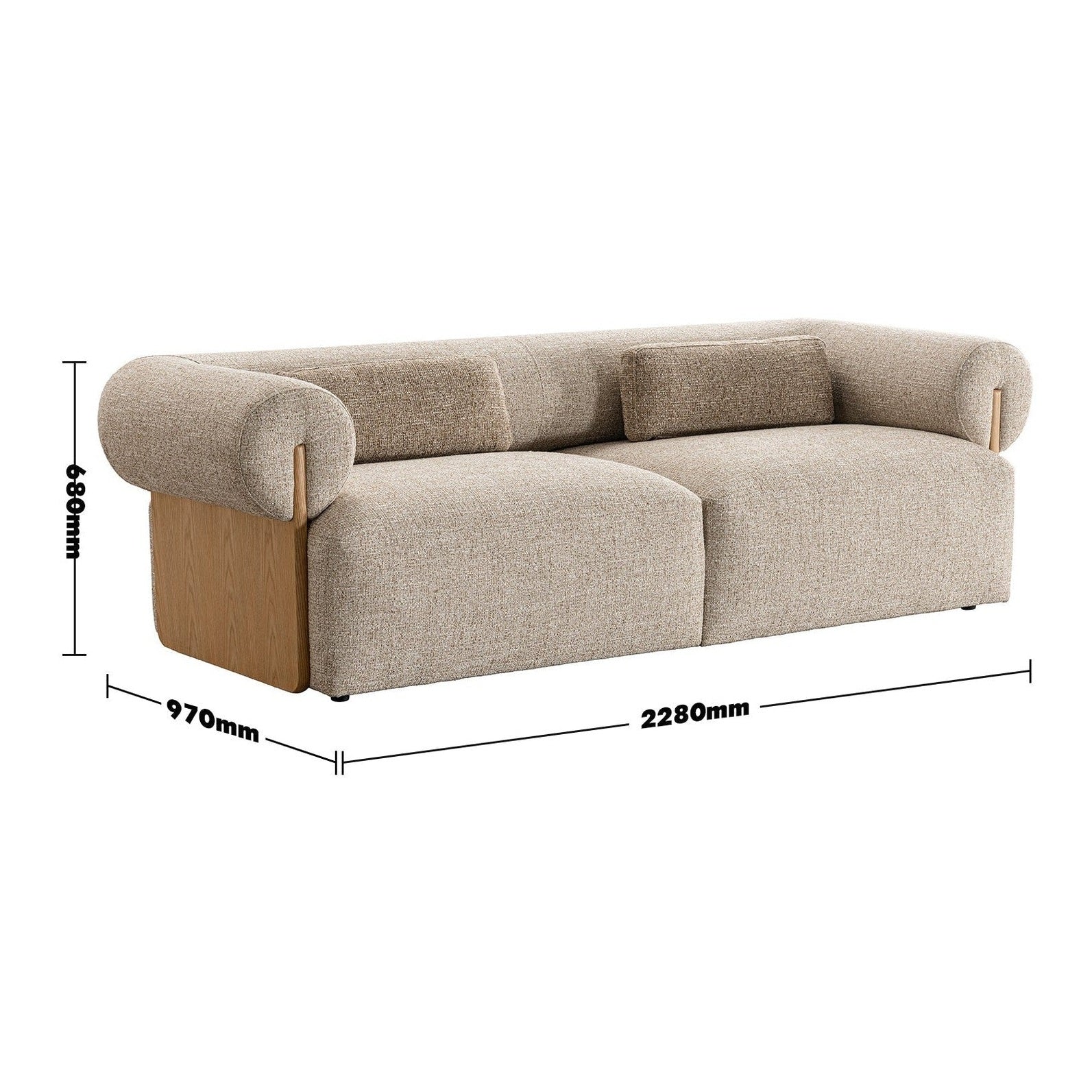 Dahlia 3 Seater Fabric Sofa product video preview