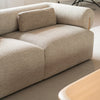 Seat cushion detail of Dahlia 3 Seater Fabric Sofa in textured fabric