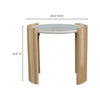 Product diagram showing the 18-inch height and 20-inch width and depth measurements for the Dala side table