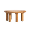 Perspective view showcasing the full length of the rectangular marble surface and the inset walnut wood frame