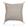 18" Embroidered Pillow with Piping & Tassels