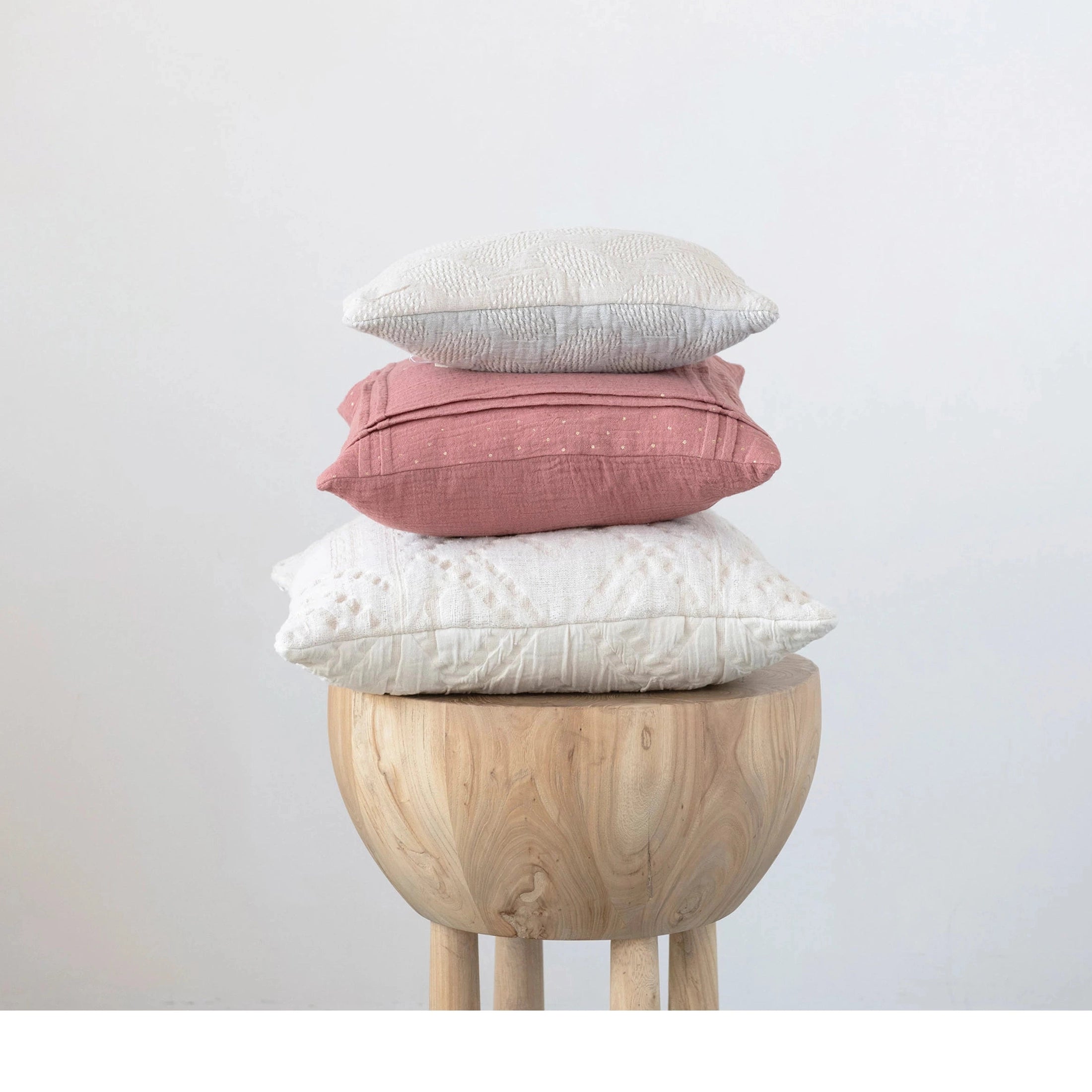 28" Woven Patterned Pillow