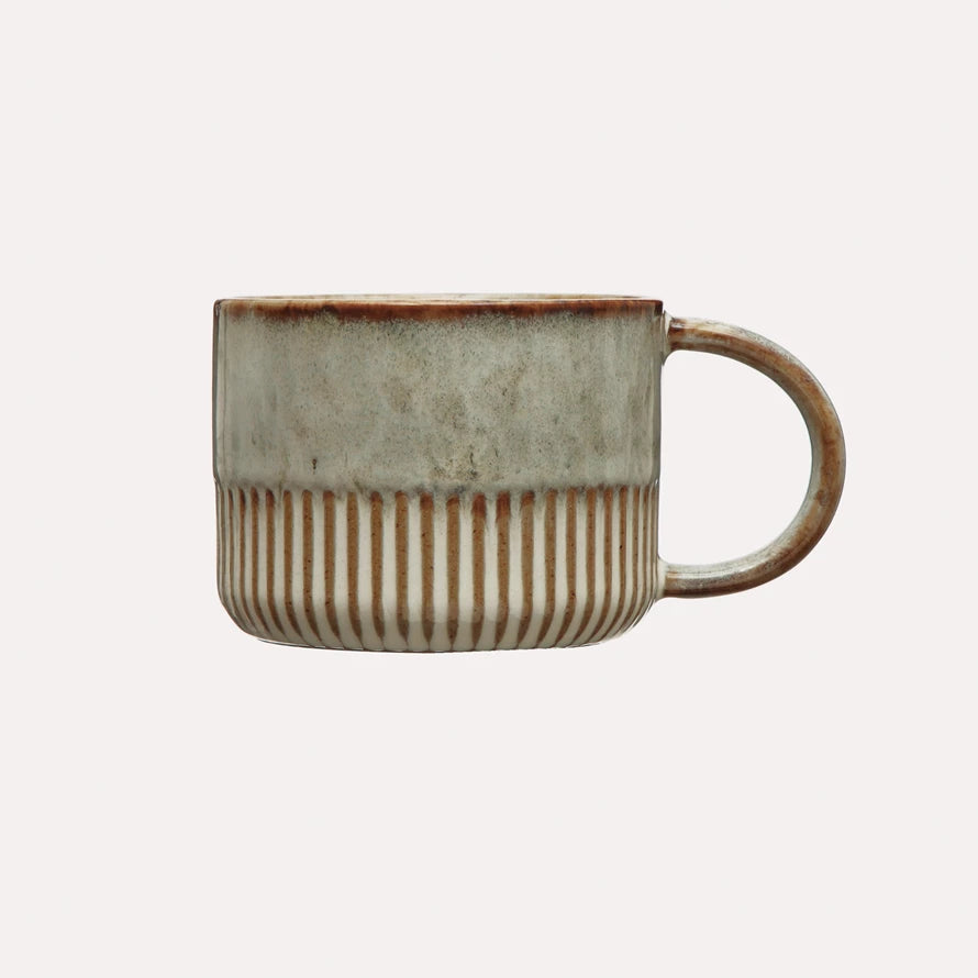 14 oz. Stoneware Mug with Crimped Bottom, Reactive Glaze-thumbmail-1