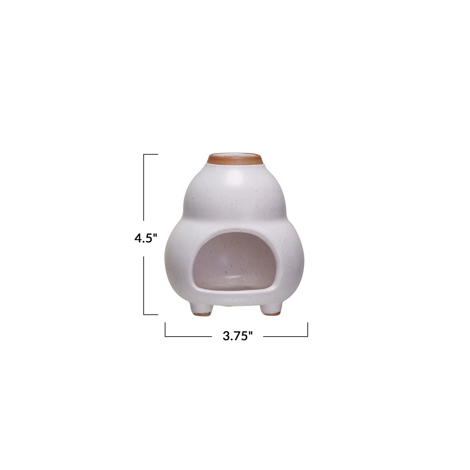 Stoneware Footed Inscense Chimney