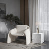 Dolce accent chair in cream styled in a modern living room