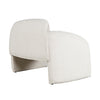 Side view of Dolce accent chair in cream upholstery
