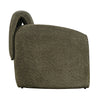 Back view of Dolce accent chair in olive green upholstery