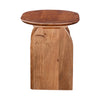 High-angle perspective view highlighting the organic grain and smooth rounded edges of the solid wood construction