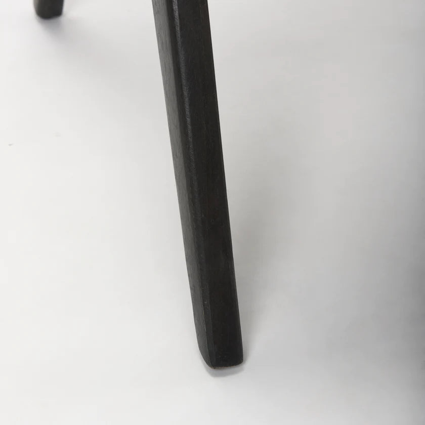 Donna black wood cane-back accent chair by Hygge Design House