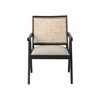 Donna black wood cane-back accent chair by Hygge Design House