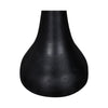 Detailed view of the weighted bell-shaped base showcasing the subtle texture of the matte black aluminum