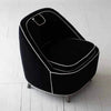 High-angle shot highlighting the unique cutout handle and circular seat design