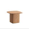 Perspective shot highlighting the clean architectural silhouette and the seamless connection between the table top and base