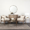 Emil accent chair styled in interior setting with matching furniture