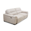 Angled view of Emily power slide sofa in neutral upholstery