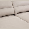 Top view of seat cushions and stitching on Emily sofa