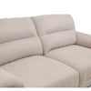Close-up of padded backrest cushions on Emily power sofa