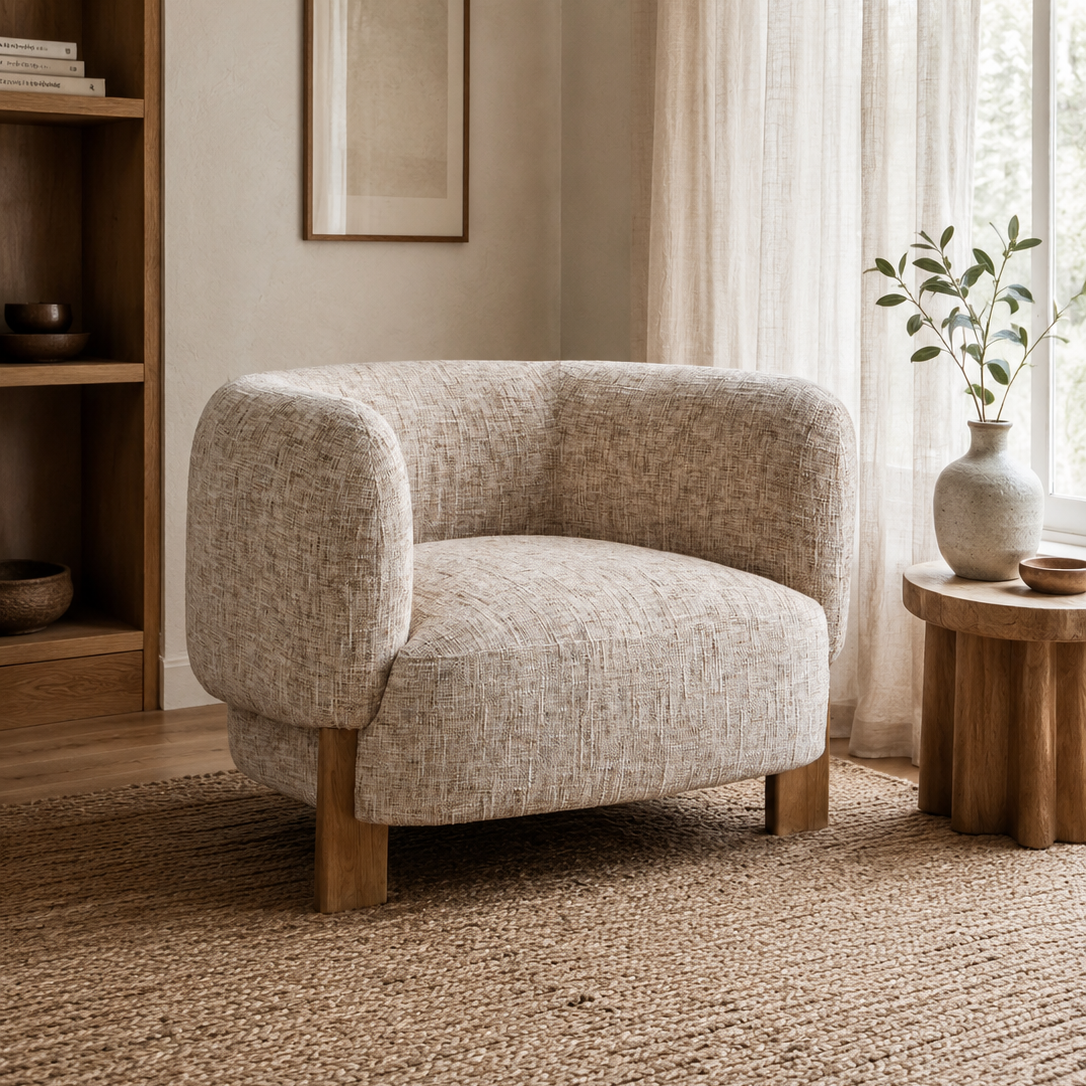 Emma Fabric Arm Accent Chair