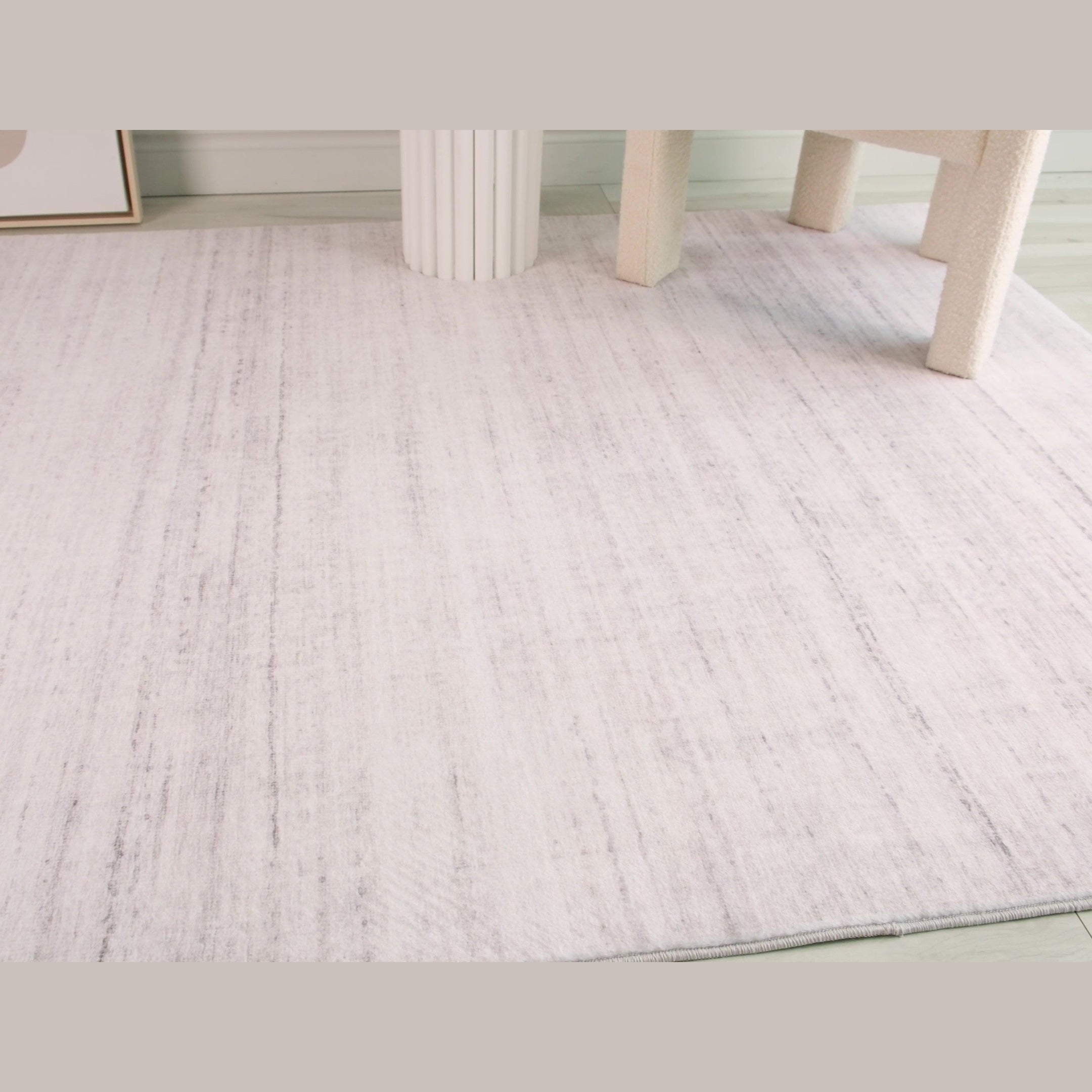 Thor Beige Solid Textured Area Rug