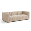 Modern Farlov 3 seater sofa angled view showing plush cushions and clean lines