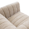 Macro shot of the natural textured weave fabric emphasizing the premium tactile quality