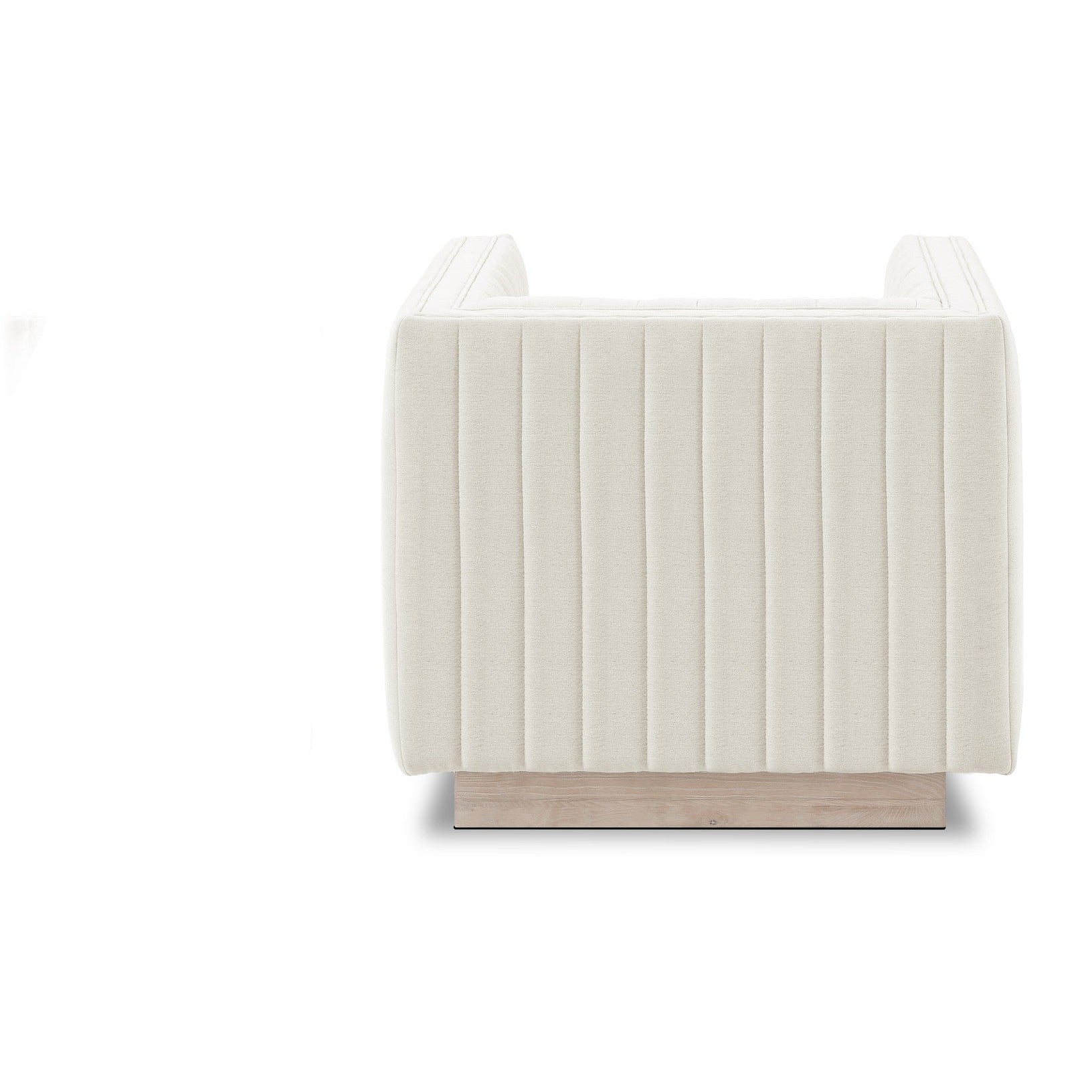 Fest mid century chair in Tuscany cream fabric by Hygge Design House